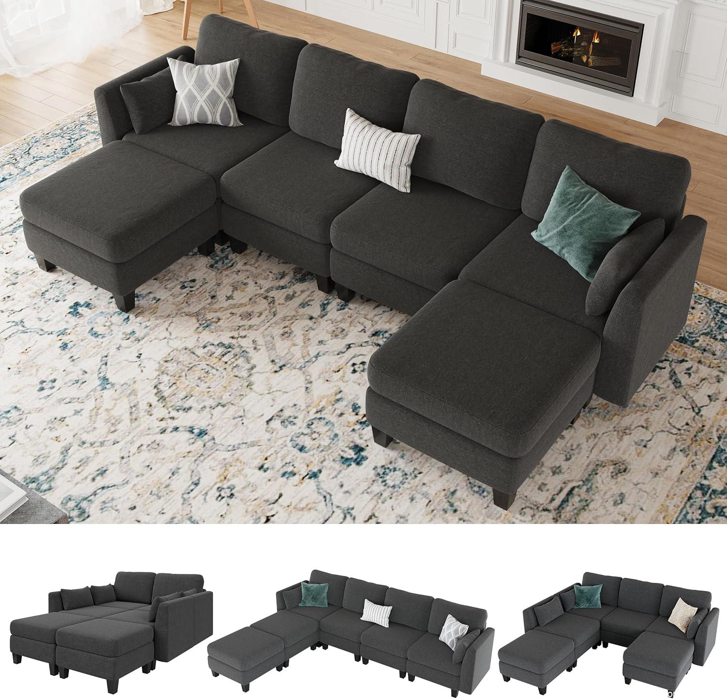 91H7uMS6H4L._AC_SL1500 Best Modular Sectionals with Washable Covers for Families with Pets